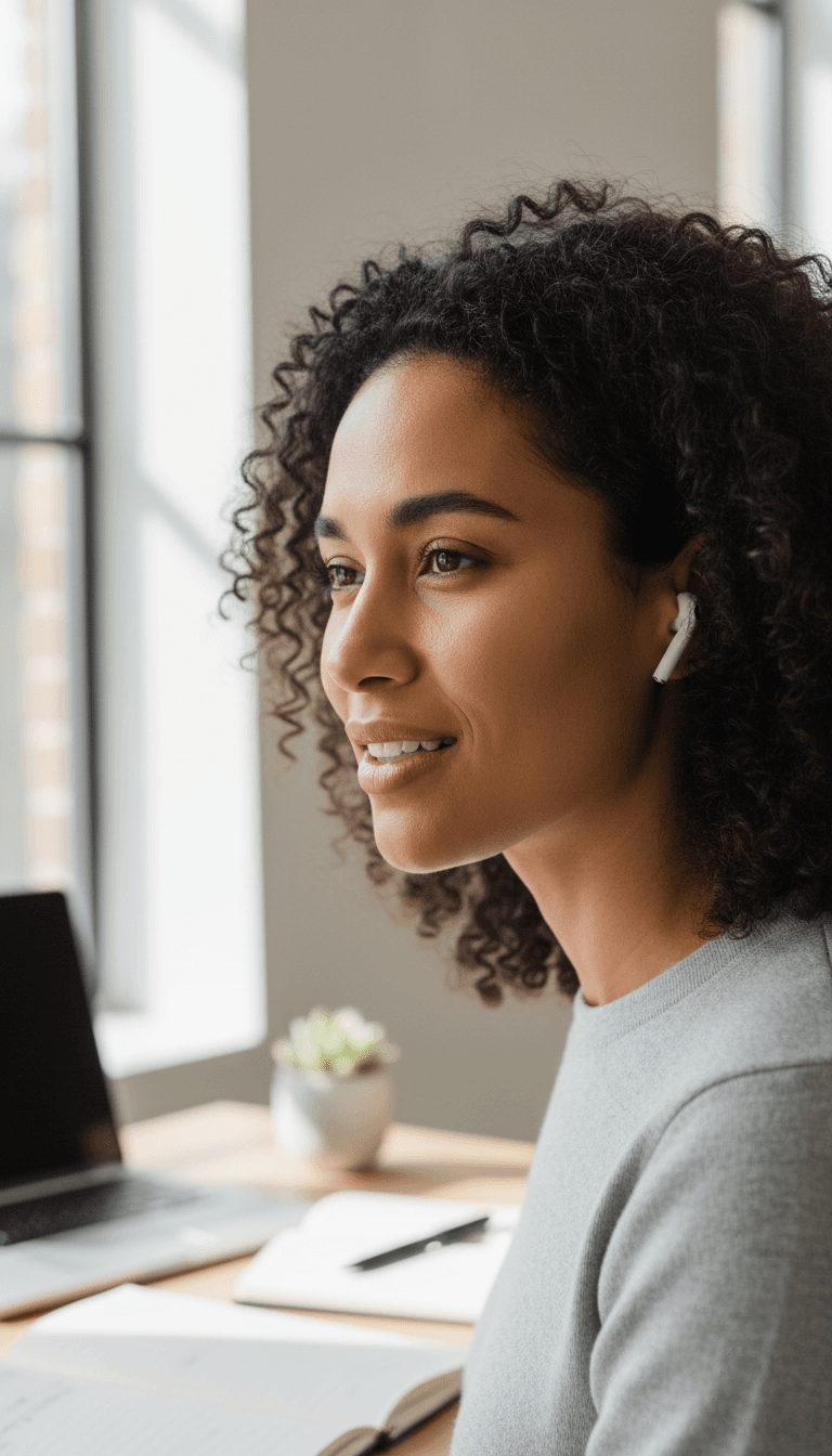 Staff member receiving a transferred urgent call from the AI system